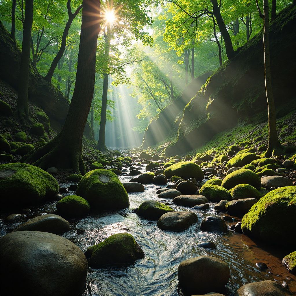 Pristine forest ecosystem in the Carpathian Mountains