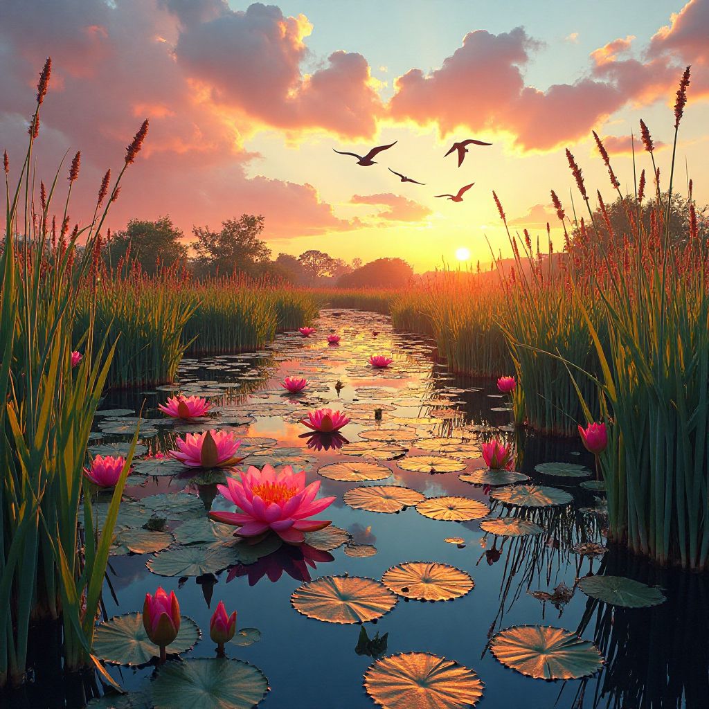 Restored wetland ecosystem